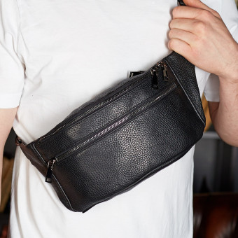 Чоловіча шкіряна бананка Tiding Bag 2354 Чоловіча шкіряна бананка Tiding Bag 2354